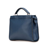 フェンディ セレリア ピーカブー フィットミニ ハンドバッグ ショルダーバッグ 2WAY 7VA422 ネイビー レザー レディース FENDI 【中古】